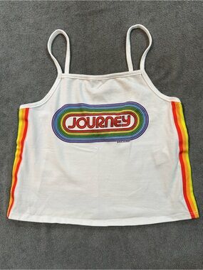 Forever 21 White Graphic Tank - Size Small